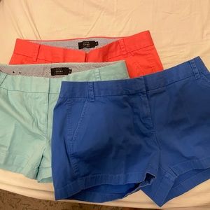 LOT OF THREE J CREW CHINO SHORTS - SIZE 12